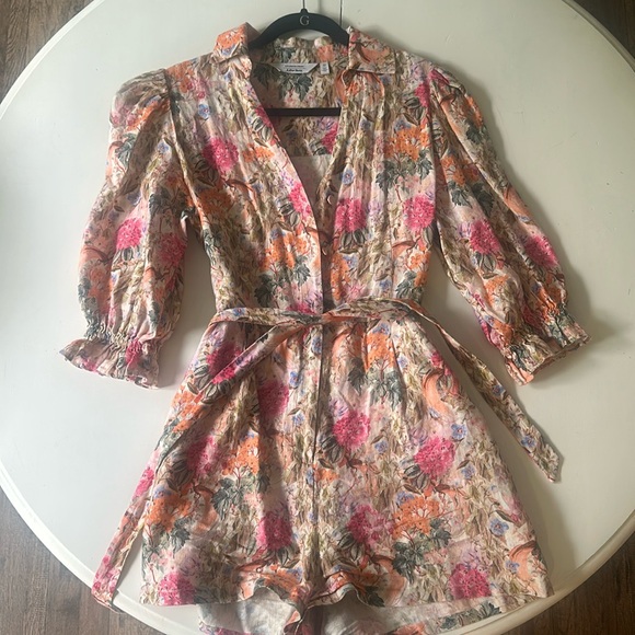 & Other Stories Floral Romper Size 6 GREAT CONDITION - Picture 2 of 5